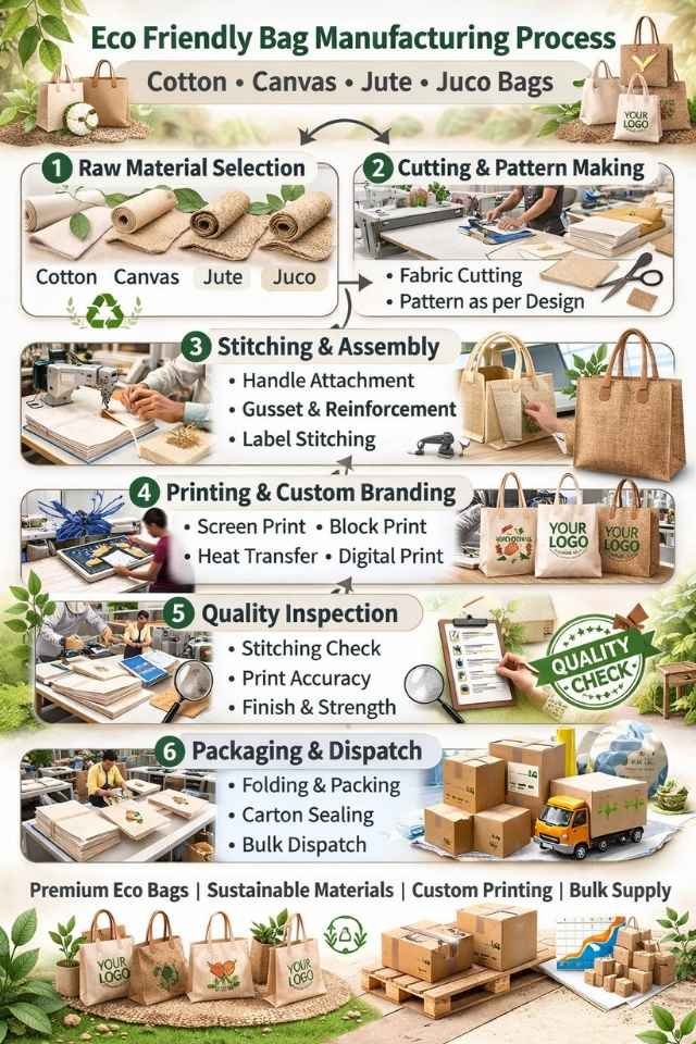 Eco Friendly bag manufacturing process.