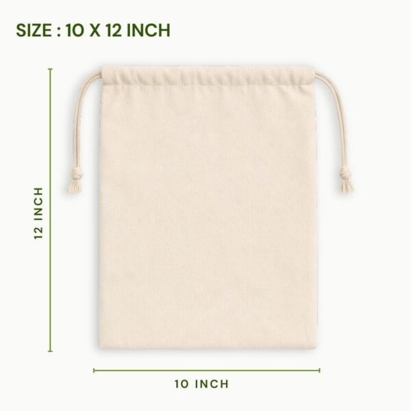 Canvas drawstring bag 10 x 12 inch natural canvas packaging pouch eco friendly reusable canvas gift bag canvas storage pouch.