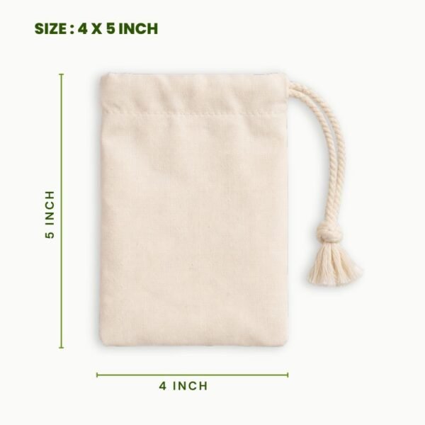 Canvas drawstring bag 4 x 5 inch natural canvas jewelry pouch eco friendly reusable canvas gift packaging pouch small canvas storage bag.