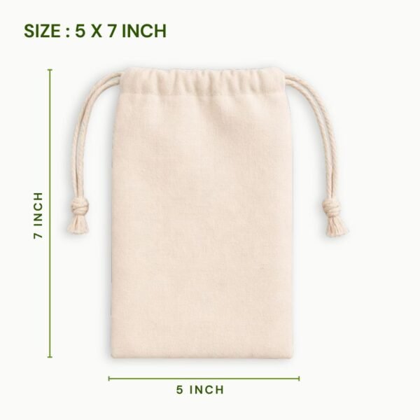 Canvas drawstring bag 5 x 7 inch natural canvas jewelry pouch eco friendly reusable canvas gift packaging pouch small canvas storage bag.