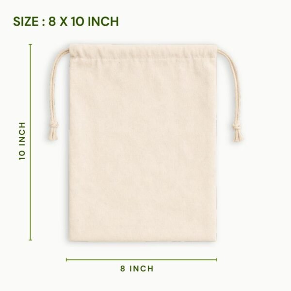 Canvas drawstring bag 8 x 10 inch natural canvas packaging pouch eco friendly reusable canvas gift bag canvas storage pouch.