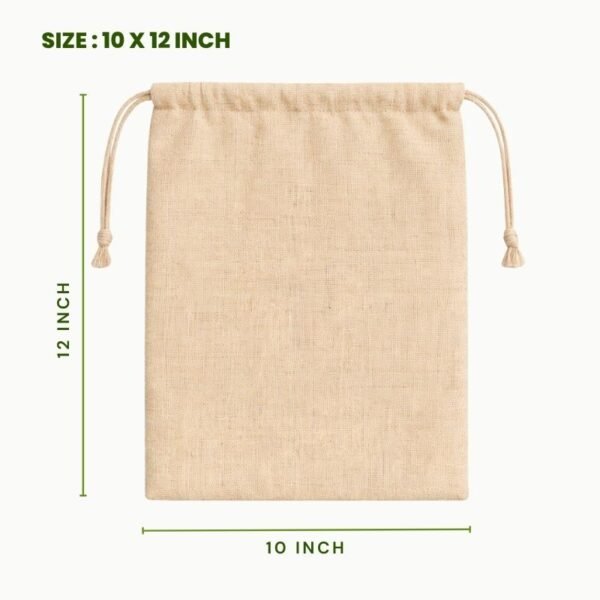 Juco drawstring bag 10 x 12 inch natural juco pouch eco friendly reusable juco storage bag drawstring juco packaging pouch medium juco gift bag.