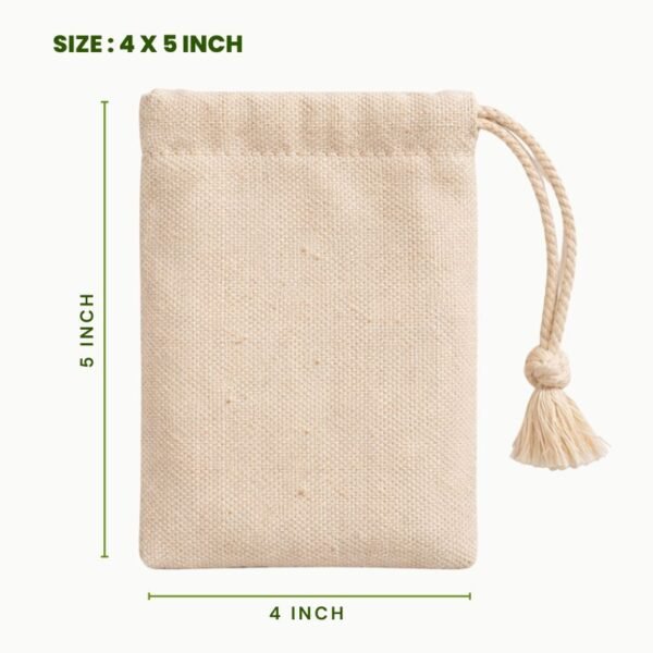 Juco drawstring bag 4 x 5 inch natural juco pouch eco friendly reusable juco storage bag drawstring juco packaging pouch small juco gift bag.