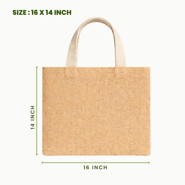 plain juco tote bag 16x14 inch blank medium juco shopping bag reusable eco friendly carry tote.