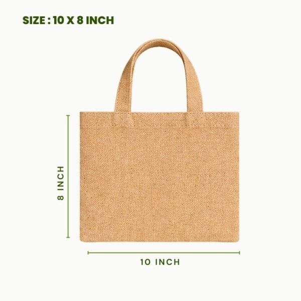 plain jute tote bag 10x8 inch blank jute bag small natural jute shopping bag for daily use and customization.