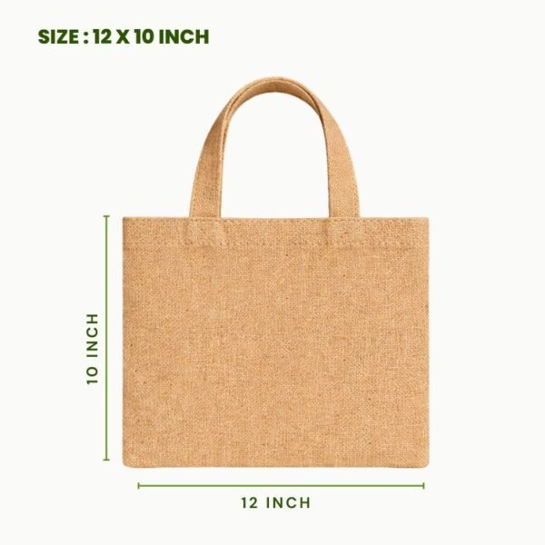 plain jute tote bag 12x10 inch blank jute bag small natural jute shopping bag for daily use and customization.
