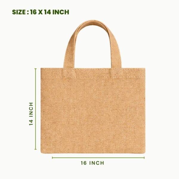 plain jute tote bag 16x14 inch blank jute bag large natural jute shopping bag for daily use and customization.